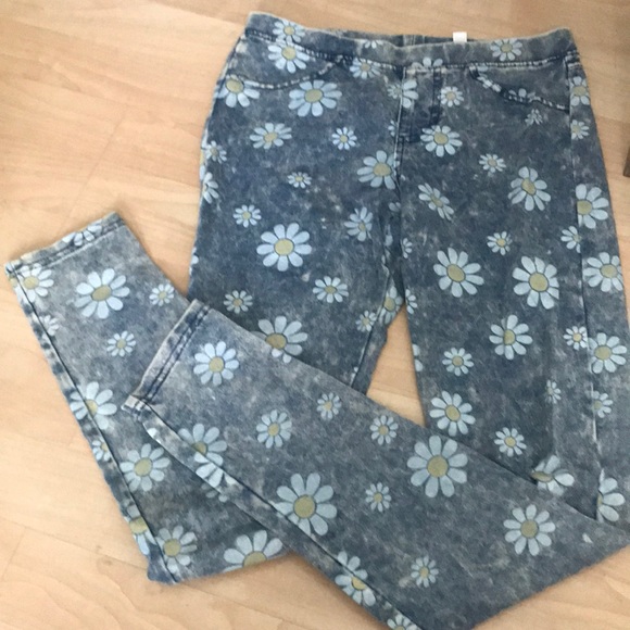 Denim Daisy Leggings - Picture 1 of 4
